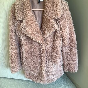 Divided H&M teddy bear coat